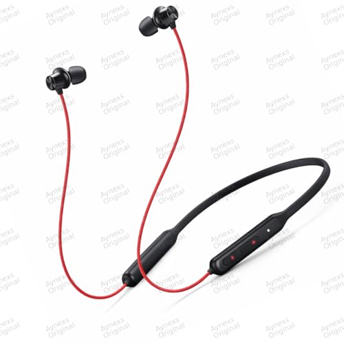 Image of for OnePlus Z2 ANC Neckband Earphone Bluetooth with Smart ANC Soft Silicone Band Lightweight Secure Fit HD Calling (Red)