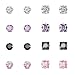 JewelrieShop Stainless Steel Cubic Zirconia Earrings for Sensitive Ears, Round Square Cuts Hypoallergenic Stud Earrings for Women Girl, 8-12 Pairs