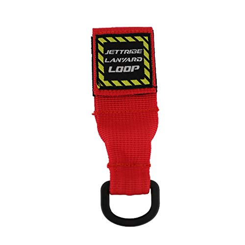 Jet Ski Lanyard Loop Attachment | Secure Velcro Easy Quick Connect All Vest Types | Jettribe Pwc Watercraft Vest Accessories (Red) #TOP9