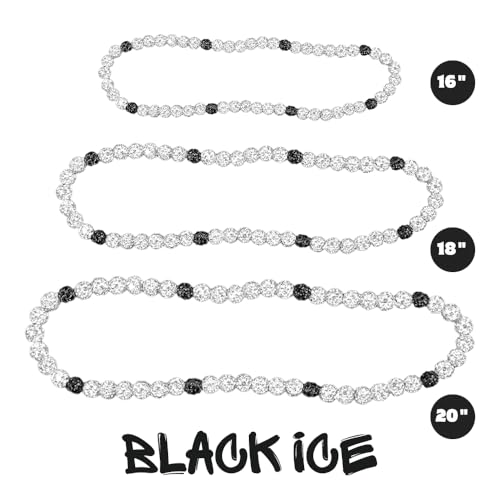 Ice Baseball Necklace – Rhinestone Beaded Baseball Chain for Boys & Teens – Elastic Sports Jewelry for Baseball Players – Sparkly Unisex Bling Chain3