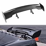 SIPIDEAUT 57 Inch GT Style Wing,Rear Trunk Spoiler Wing,Universal Car Spoiler Wing,Adjustable Bracket Car Trunk Kit Compatible with Most Cars (Carbon Fiber Style)