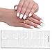 Adesivi per unghie in gel impermeabili, 20 Adesivi in strisce di smalto per unghie bianche, Adesivo per unghie in gel autoadesivo, Colore Classico Smalto Unghie con strumenti per unghie, per donne