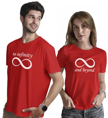 Image of INDISSH Couple Love Printed Matching 100% Cotton Tshirt for Men and Women - CPN-Infinity