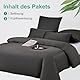 MH MYLUNE HOME 100% Tencel™ Lyocell Bettwäsche-Set 135x200 Eukalyptus Bettwäsche Sommer 2tlg. Atmungsaktiv gegen Schweiß, Hypoallergen, Klimaregulierend, 1 Bettbezug & 1 Kissenbezug 80x80, Dunkelgrau