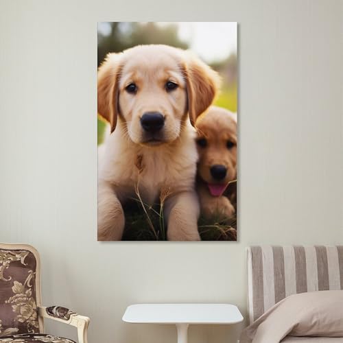 Toile murale chiot pour une chambre esthétique - 7