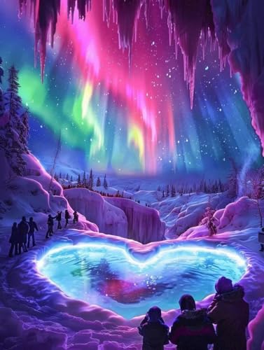 5D peinture diamant adulte hiver grand format 80x110cm avec kit complet broderie diamant DIY F0-1