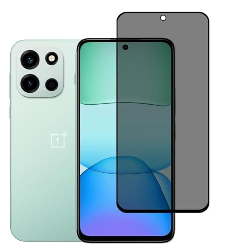 Image of ZARALA Privacy Tempered Glass Compatible for OnePlus Nord 6 (6.78 Inch) Edge to Edge Full Screen Coverage with Easy Installation kit & Cable Protector | Anti-Spy Protection