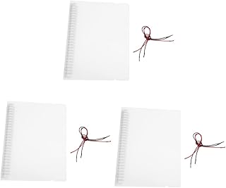 Ciieeo Recarregável 3 Peças Capa De Folhas Soltas Pasta De Scrapbook Pasta De Caderno A5 Pasta De Notebook A5 Capa Transparente De Bloco De Notas Capa De Pasta Capa
