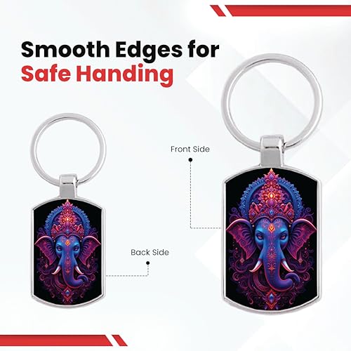 Image of Premium Printed Metal Keychain for Men & Women | High-Definition Artwork Print | Durable Key Ring for Car, Bike, Home & Office Keys | Stylish Decorative Key Holder Gift