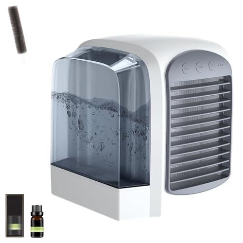 Breeze Box - Aire acondicionado - Refrigeración, humidificación y purificación mejoradas con luz nocturna, aromaterapia, bajo ruido, enfriamiento rápido para dormitorio, oficina, hogar
