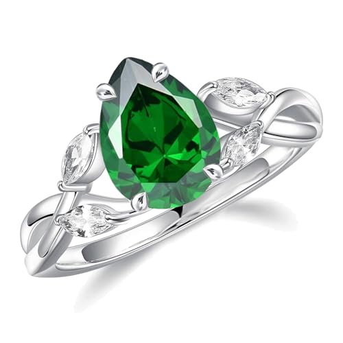 Natural Moss Agate Ring And Birthstone Ring 925 Sterling Silver Engagement Wedding Promise Ring Jewelry for Women