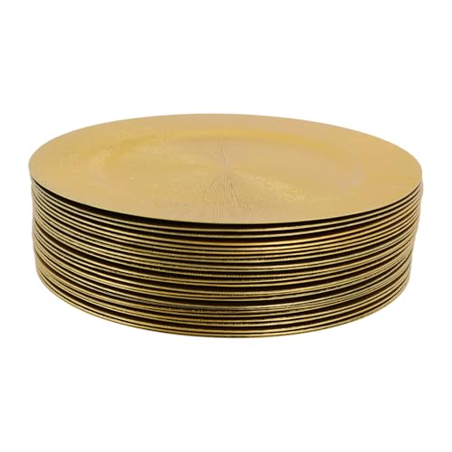 100 Pack Platos Dorados Recargables Redondos 13 Pulgadas miniatura 5