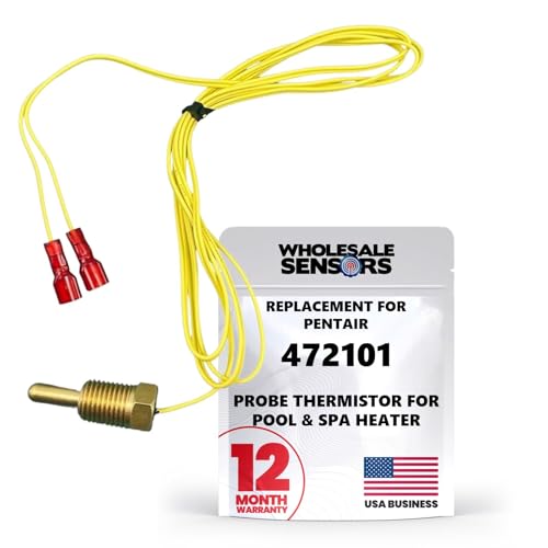 Wholesale Sensors Replacement for Pentair 472101 Complete Millivolt Probe Thermistor for Pool and Spa Heater 12 Month Warranty & USA Support