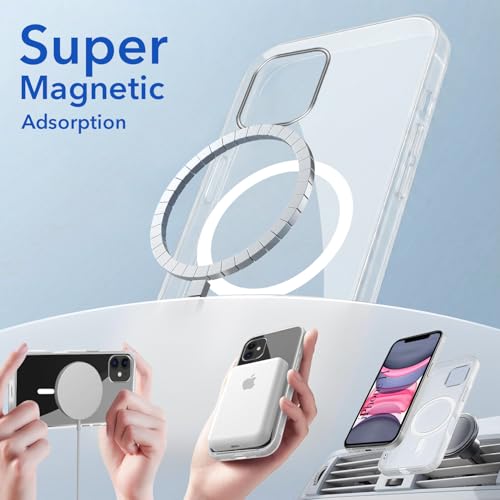Image of Jkobi Lifetime Anti-Yellow MagSafe Compatible Clear Back Case Cover for Apple iPhone 11 (Sleek Hard Crystal | Camera Protection and Shockproof)