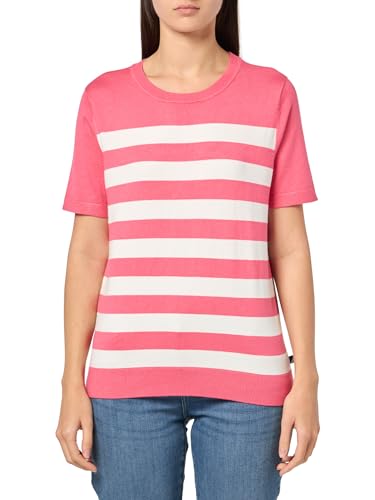 Image of Nautica Women's Crew Neck Stripe Short Sleeve Sweater