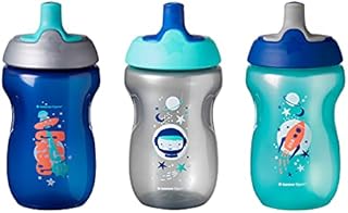 Tommee Tippee Sportee Toddler Sports Sippy Cup | Spill-Proof, BPA-Free â€“ 12+ months, 10oz, 3 Count