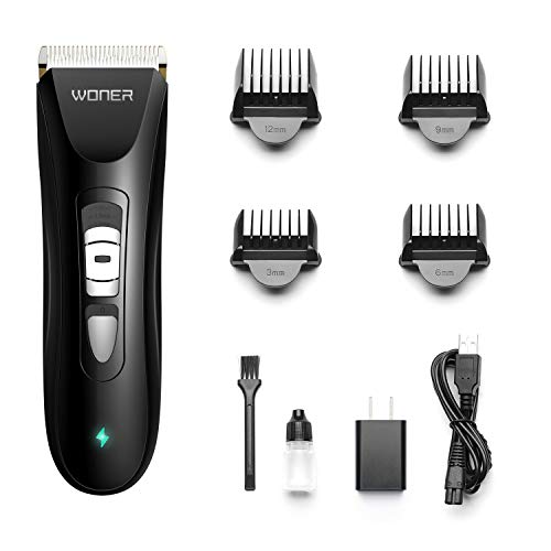 WONER 8-Piece Hair Cutting Kits, Cordless Hair Clippers Hair Trimmers for Men IPX7