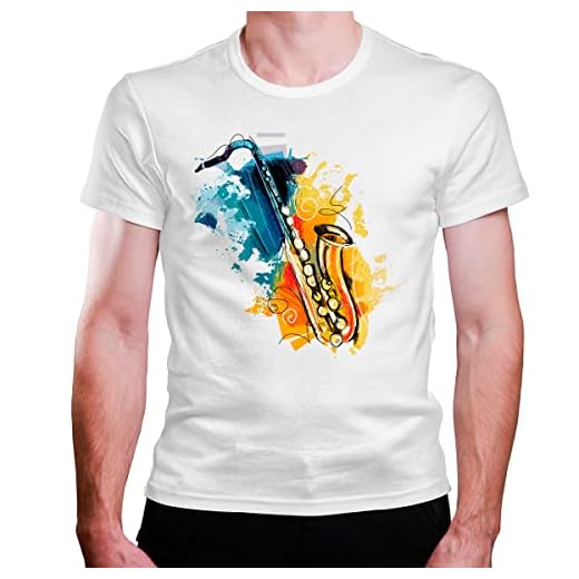 Camiseta Masculina Branca Instrumento Musical Saxofone (as2, alpha, l, regular)