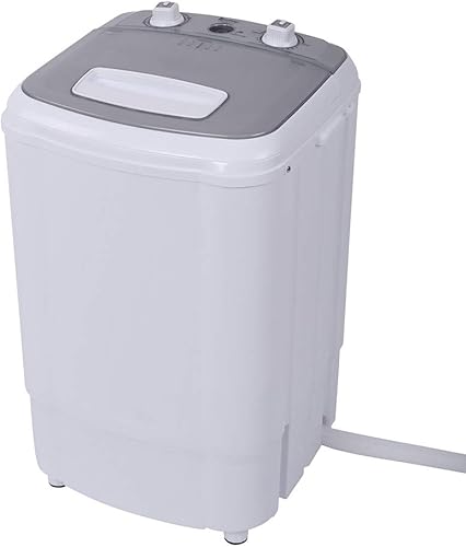 Miniatura 1 de Veryke lavadora con ciclo de lavado y giro, lavadora portátil doble tina 10lb Elution integrada semiautomática para apartamentos. Gris