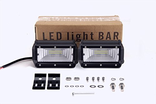 Northpole Light Led Pods, 2Pcs 7 Inch 72W Flood Led Light Bar Triple Row Led Work Lights Waterproof Driving Fog Lights For Off-Road, Truck, Car, Atv, Suv, Jeep #TOP4