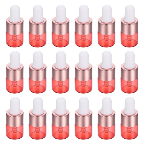 iplusmile 20個 ガラス滴管瓶 精油 試供品用遮光容器 アロマ液体小瓶 トラベル用小型スポイトボトル