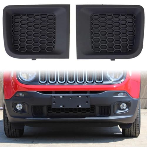 1 par de rejillas de parachoques delantero inferior para automóvil, 5XB62LXHAA 5XB63LXHAA para Jeep Renegade 2015, 2016, 2017, 2018