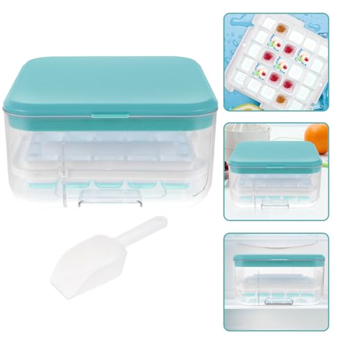 Molde para cubitos de hielo de silicona con tapa miniatura 7