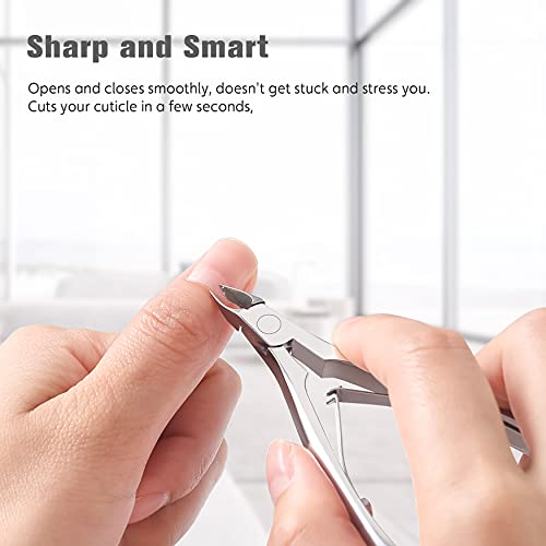 Bezox Cuticle Cutter 4Mm Jaw, High-Density Stainless Steel Cuticle Trimmer Clipper, Professional Manicure Cuticle Remover Tool, Nickel Plated, 1Pcs #TOP4