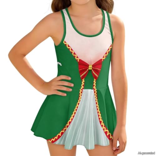 Image of KEIAHUAN Gymnastics Leotards for Girls Sleeveless Bodysuit Dance Leotards Performance Costume
