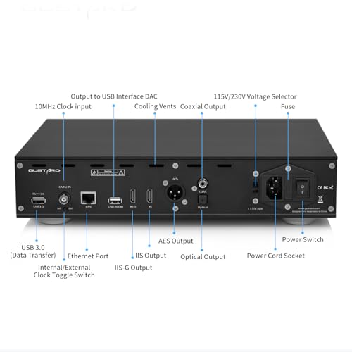 Image of Gustard S26 Music Server, Digital Audio USB Audio Interfaces GCLK-02 Clock Module Network 10MHz Clock, Ultra-Low Latency Audio Processing System CelPlayer Roon Core UPnP Server, Silver