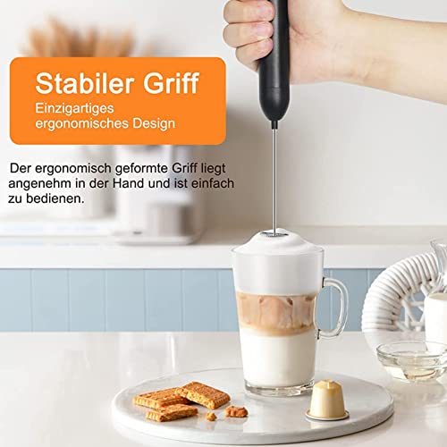 Melkopschuimer, Melkopschuimer, Melkklopper, Elektrische Melkopschuimer Handheld Roestvrij Staal ABS Multifunctionele Draagbare Mini-melkschuimer voor Keuken - Image 6