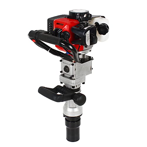 Treliamd Pile Driver T Post Driver Gas Powered Push Pile Driver, 2-Stroke 32.6CC Petrol Pile Driver Handheld Pile Driver Pile Driver Hammer Pile Driver for Fence Post Construction Site