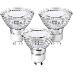 Lepro GU10 LED Bulbs Non-Dimmable, 2700K Soft Warm White GU10 Bulb 50W Halogen Equivalent, 4W PAR16 350lm LED Spotlight Bulb for Track Lighting, Kitchen, Range Hood, Living Room, Bedroom, 3