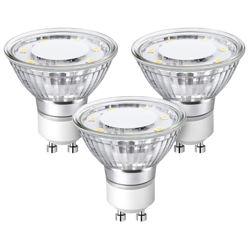 Lepro GU10 LED Bulbs Non-Dimmable, 2700K Soft Warm White GU10 Bulb 50W Halogen Equivalent, 4W PAR16 350lm LED Spotlight Bulb for Track Lighting, Kitchen, Range Hood, Living Room, Bedroom, 3