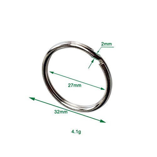 Key Ring/Key Chain, 50 Pack 1.25 Inches 32Mm Split Round Metal Silver Keyring For Home/Car/Outdoor/Arts/Lanyards/Craftskeys Organization #TOP4