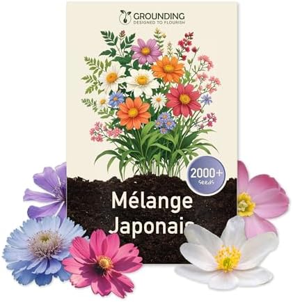 Grounding - Graines de Mix Prairie Fleurie Japonaise, 2000+ grain...