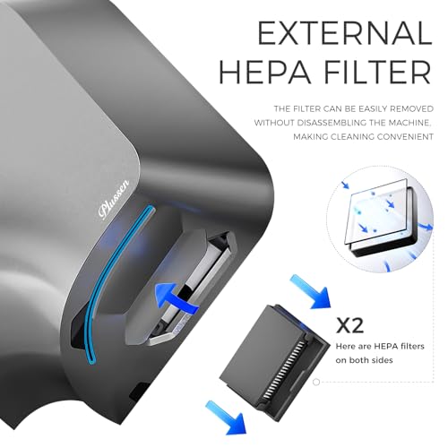 Dual-Sided Commercial Hand Dryer with HEPA Filter, 1100W High-Speed Electric Air Dryer for Bathroom, Smart Sensor Activation, Low Noise Anti-Theft Design for Public Restrooms, 110V Plug in Version - Thumbnail 3