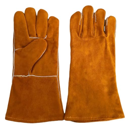BARAC Guantes de Soldador resistentes al calor y desgaste, Ropa d...