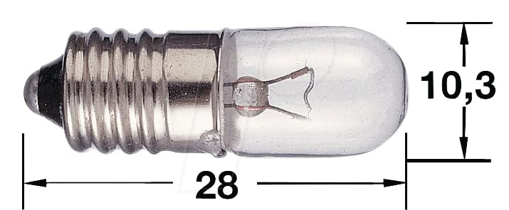 Goobay 9310 Röhrenlampe – 1,9 W, E10 Sockel, 6 V DC – Perfekt Für Kleinere Beleuchtungsprojekte