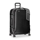 Briggs & Riley BRX - Explore Softside Expandable Large Checked Spinner Luggage, Black, Checked-Large 29-Inch