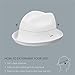 Kangol Tropic Player Trilby Hat, Summer Hat for Women and Men, Medium, White