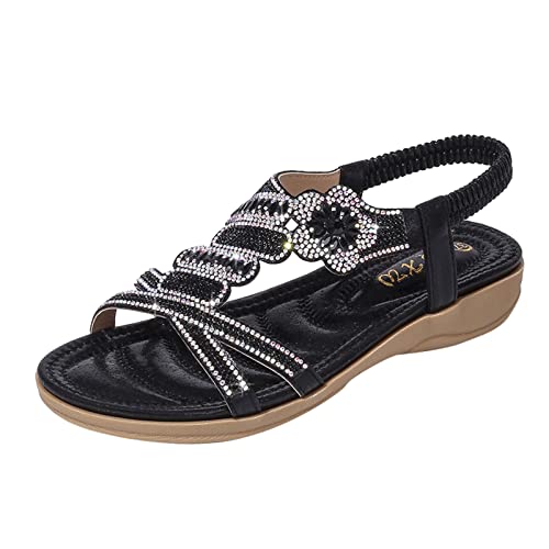 Sandalias de verano para mujer estilo boho con cuña cómoda y flexible