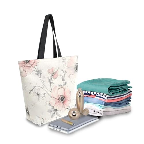 Extra Large Shoulder Tote Bag for Beach Travel Weekender Gym Reusable Grocery Canvas Shopping Bag3