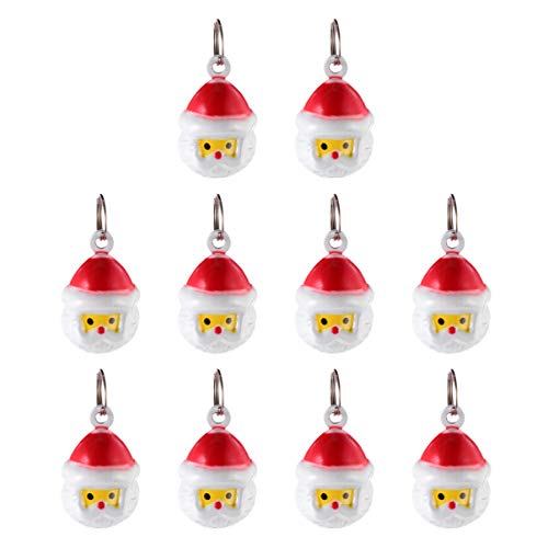 POPETPOP 10 Pcs Sinos para Coleira de Animal de Estimação Em Forma de Papai Noel Jingle Bells Cat En