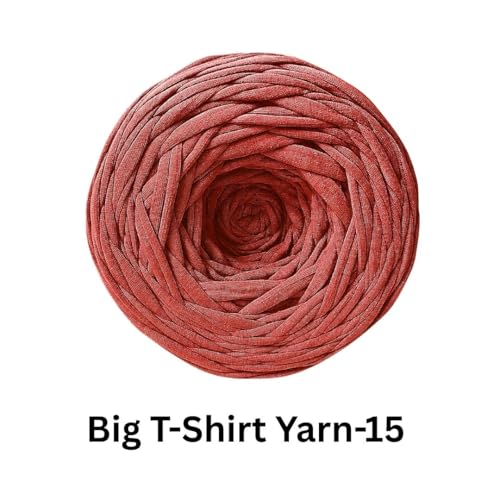 Image of VCR Maroon Big T-Shirt Yarn, 100 Meters Length, Recycled & Fashionable Craft Yarn, Pack of 1, Suitable for Crochet, Knitting & DIY Bags, Baskets, Cushions & Home Decor Projects
