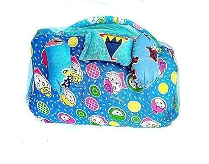 Image of Shree Sai Kirpa Assorted Super Soft Cotton Net Luxury Night Bed Laddu Gopal Bister,Standard (1-No)