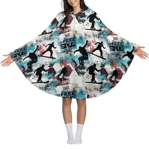 Couverture à capuche chaude d'hiver avec poche en flanelle douce