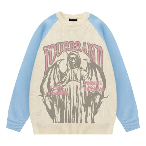 Pull en tricot homme à col rond colorblock pour vos sorties urbaines et weekends