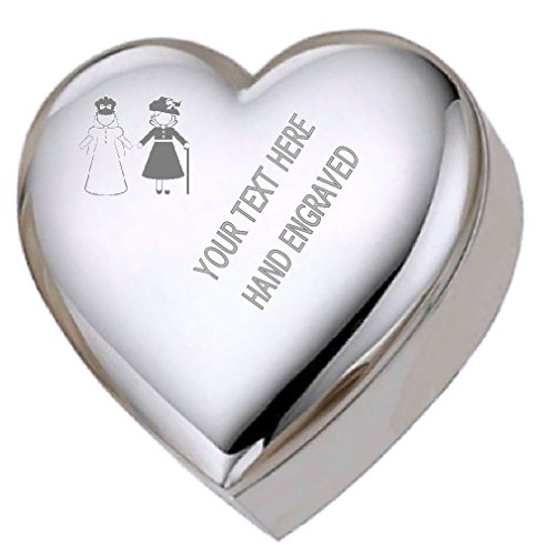 Boîte à bijoux personnalisée cœur gravé pour la Mère de la Mariée en souvenir unique