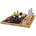 Bamboo Charcuterie Cheese Board and Cutlery Knife Set with Removable Slate and Cheese Markers Bowels, Gifts for Birthday/Parties/Wedding/Bridal Shower/Housewarming/Thanksgiving/Christmas